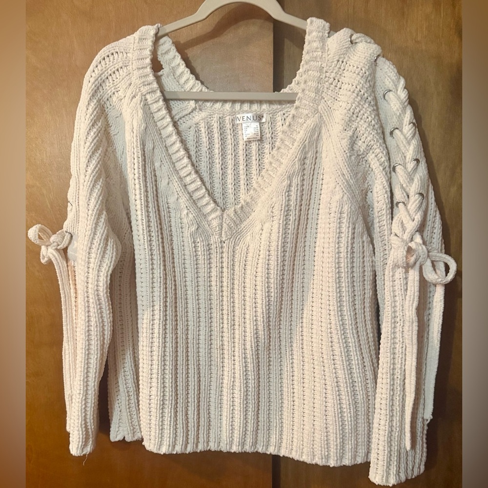 Women's Cream Sweater by VENUS